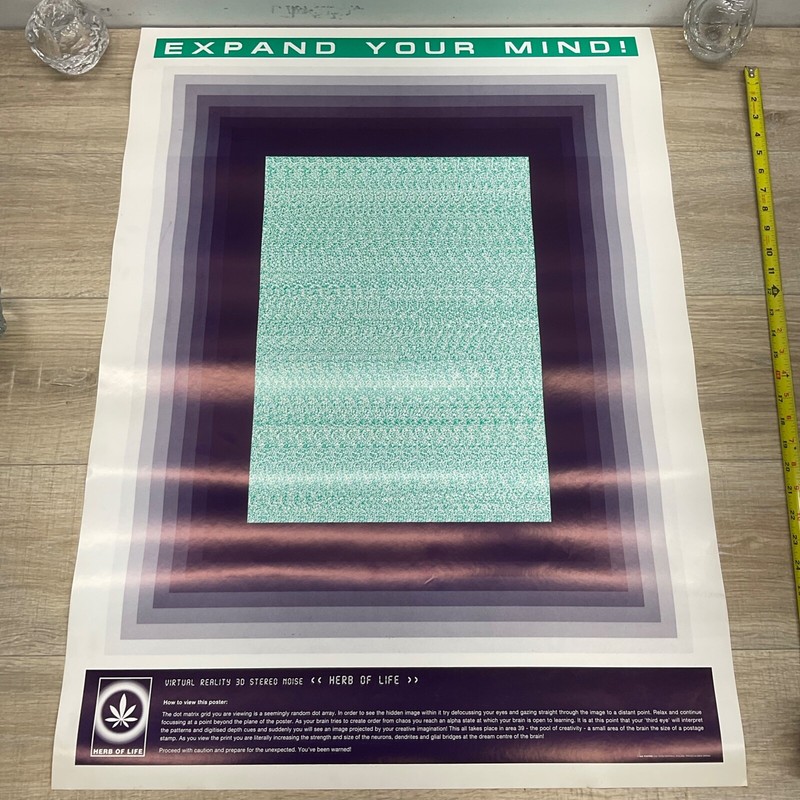 EXPAND YOUR MIND! HERB OF LIFE POSTER VR 3D STEREO NOISE 25×35″ P21