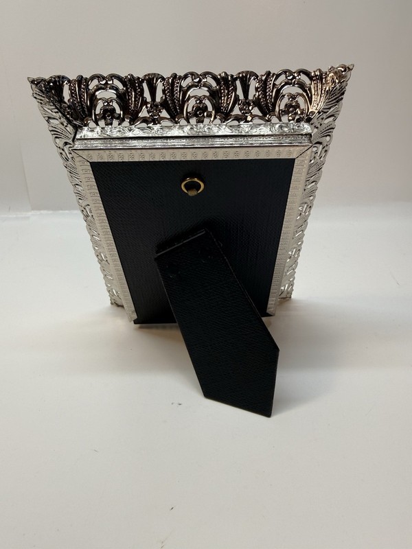 Ornate Silver-Tone 25th Wedding Anniversary Frame Memorabilia Size 5x6 inches gallery