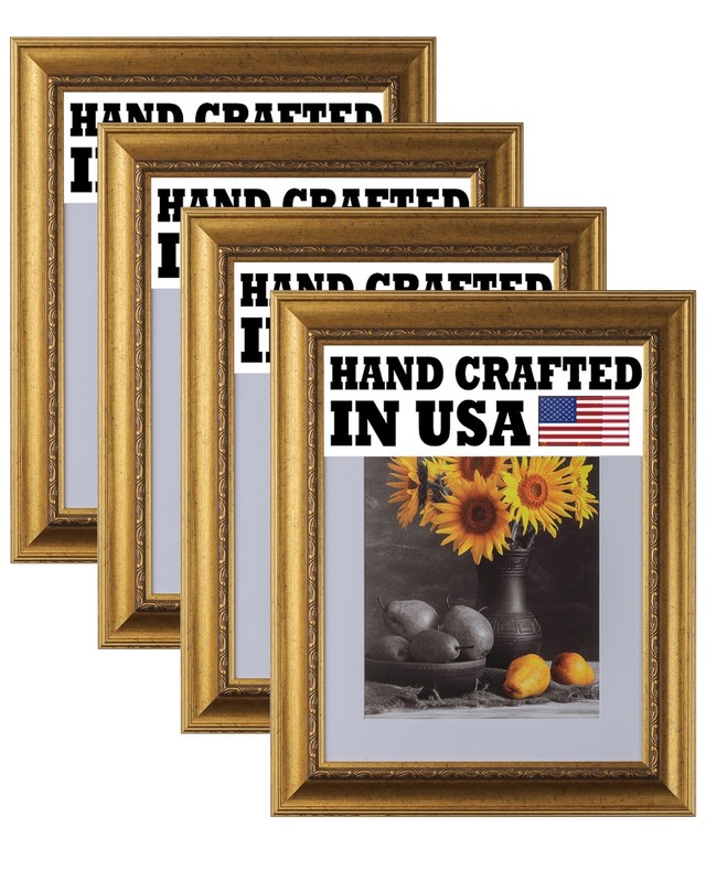 4-Pack Custom Picture Poster Frame 2-3/4″ Gold Ornate 16×20 24×36 230-G