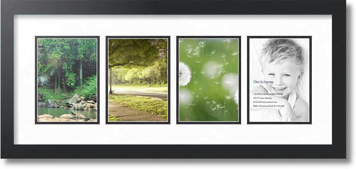 ArtToFrames Collage Mat Picture Photo Frame – 4 5×7″ Openings in Satin Black 15