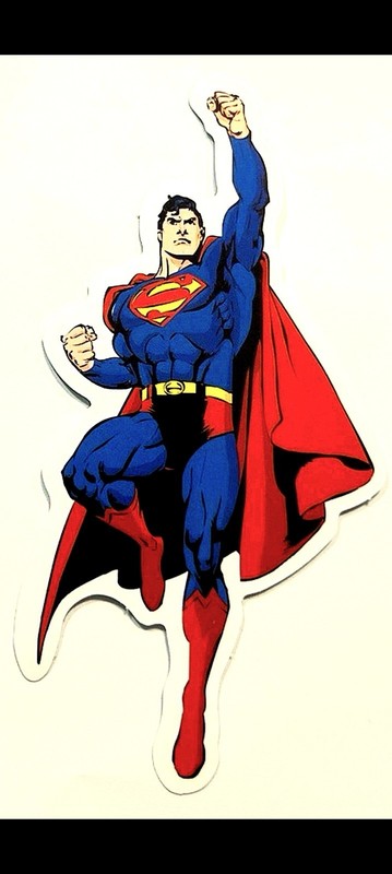 DC X SUPERMAN STICKER X VYNIL HIGH-GLOSS DIE-CUT STICKER X 3X2 INCHES STICKER