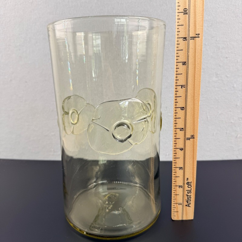 HTF Blenko Pre-Designer 422M Wild Rose Beaker Vase Marine Crystal gallery