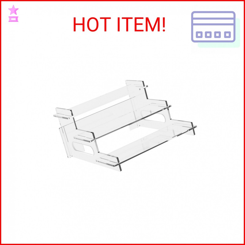 Ymjhdfe Clear Acrylic Display Risers – 3-Tier Shelf Stand for Cupcakes, Perfume,