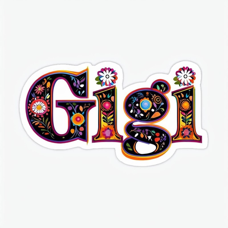 New Gigi 3” Wide Vinyl Decal Sticker For Mugs Cups Stanley Cups Water Bottles