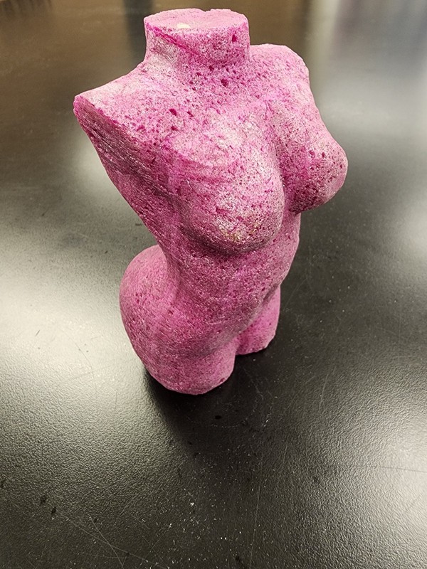 UV Reactive Pink Female Torso Statue Sculpture Glow Under Black Light Art Decor gallery