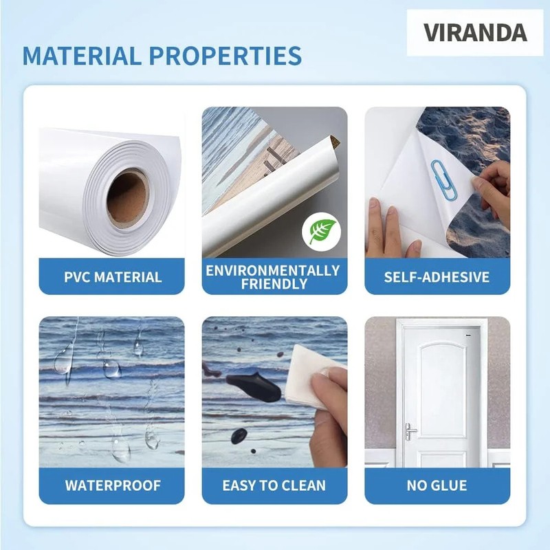 3D Door Stickers Murals Peel and Stick Wooden Door, 30.3"x 78.7" | Self-Adhesive gallery