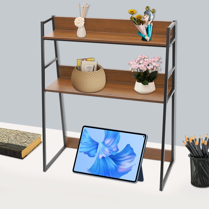 Modern Desktop Bookshelf Multipurpose Bookcase Organizer Desktop Display Rack gallery