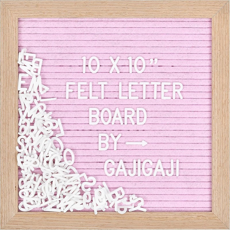 Felt Letter Board with 294 Letters, Numbers, Symbols – 10X10 Inch Changeable Mes