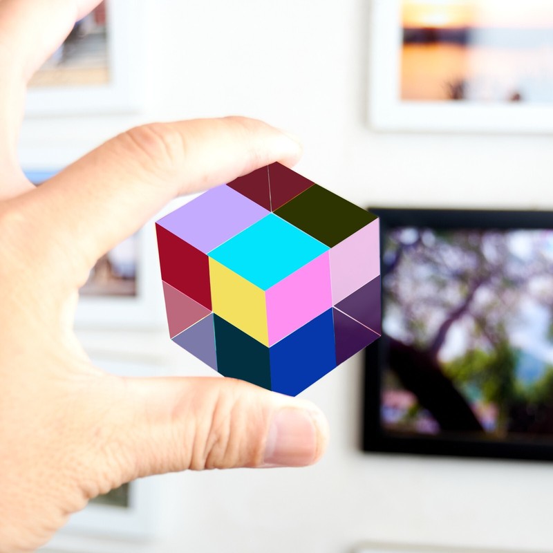 CMY Color Cube, Acrylic Prism, Science Learning Educational Toy, Desktop Decor gallery