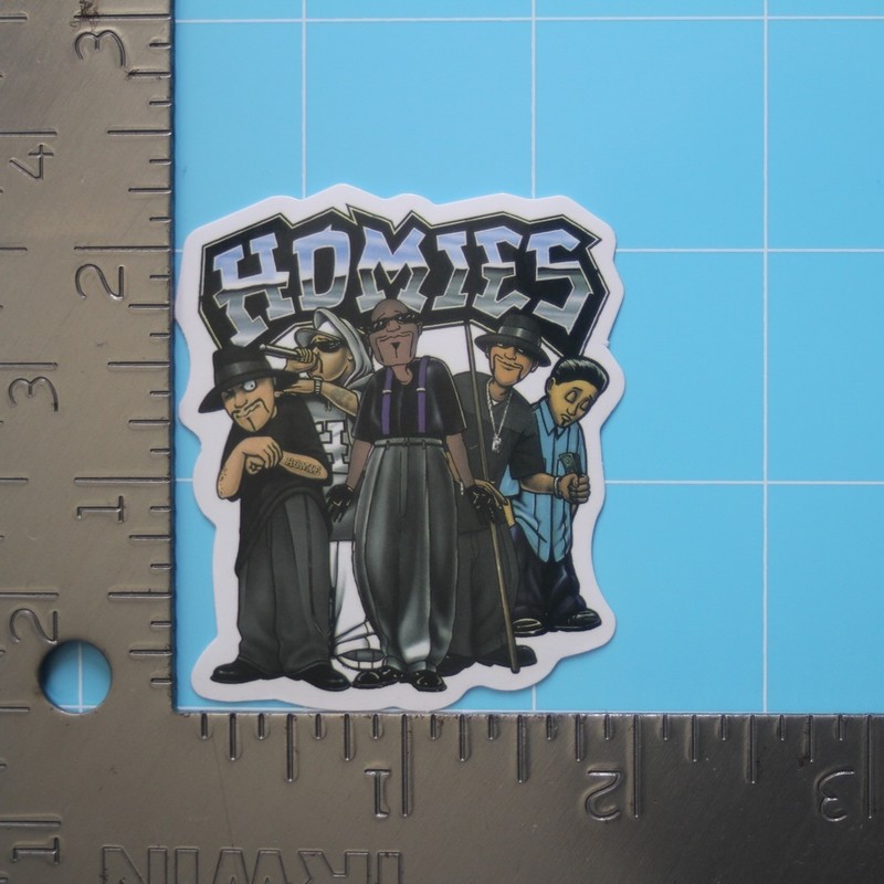 Homies Sticker (PELON, SNEAKY, HUSTLA) Chicano Gangster Lowrider, Gloss Decal