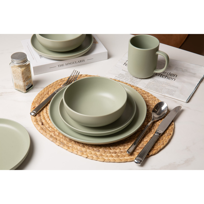 12-Piece Stoneware Dinnerware Sets With Mugs Microwave & Dishwasher Safe Non-T gallery
