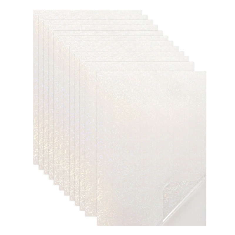 12 Sheets 8.3″x11.7″ Holographic Sticker A4 Self-Adhesive Film(Circle)