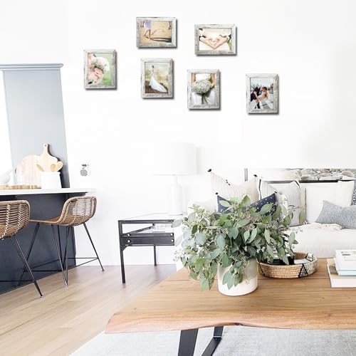 12 Pack Picture Frames Collage Wall 12 Pack with 8x10+5x7+4x6 Rustic White gallery