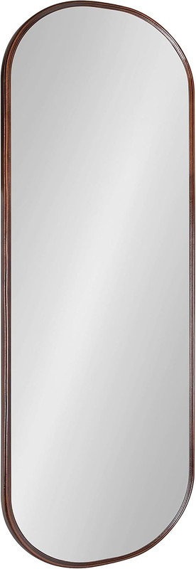 Caskill 16x48 Bronze Oval Wall Mirror - Modern Accent Decor