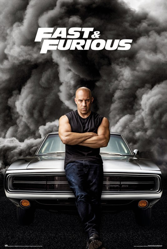 Fast & Furious – Movie Poster (Vin Diesel & Dodge Charger) (Size: 24″ x 36″)