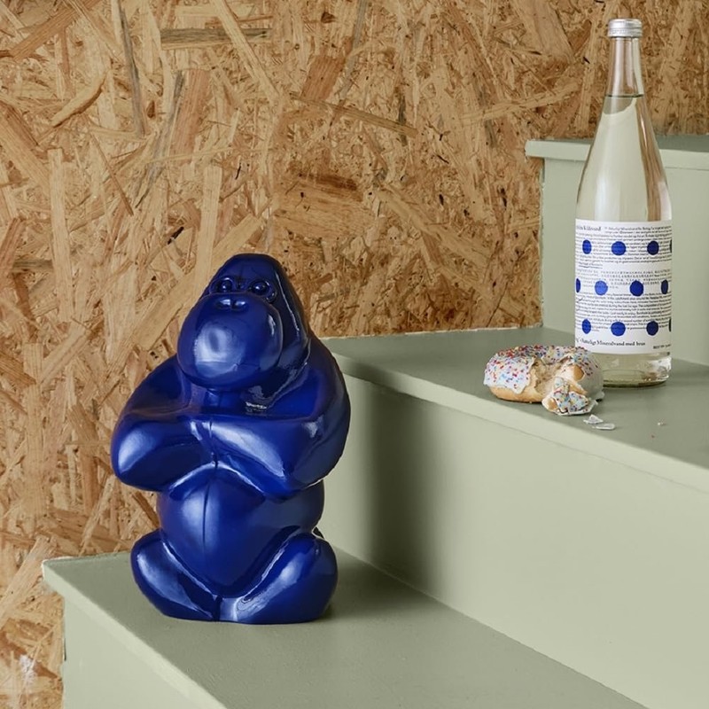 Kosta Boda Gabba Gabba Hey Blue Gorilla Glass Sculpture Ludvig Löfgren Sweden gallery