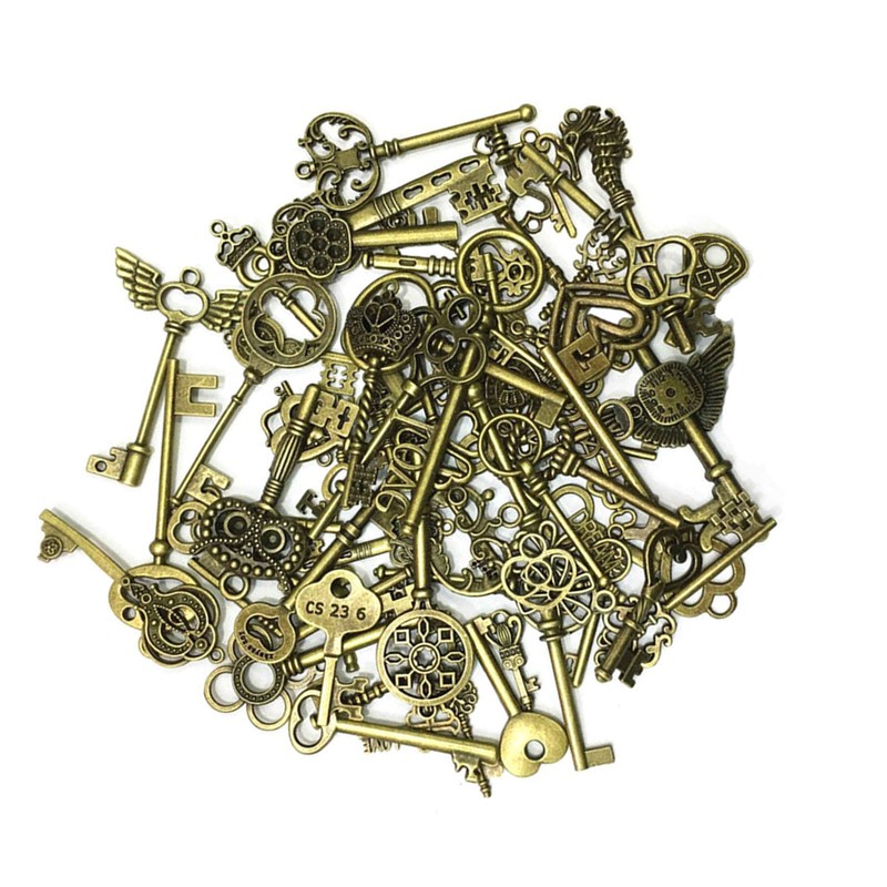 Mixed Skeleton Keys Crown Shape Heart Shaped Birthdays Gift Bracelet Pendant gallery