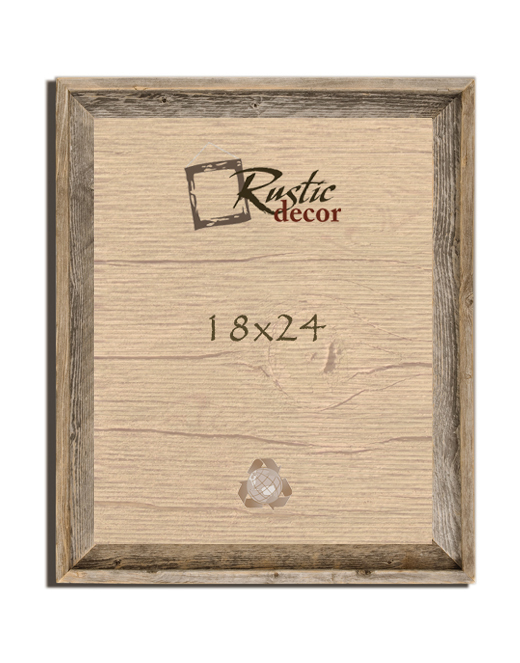 18×24 – 2″ Wide Signature Reclaimed Rustic Barn Wood Wall Frame