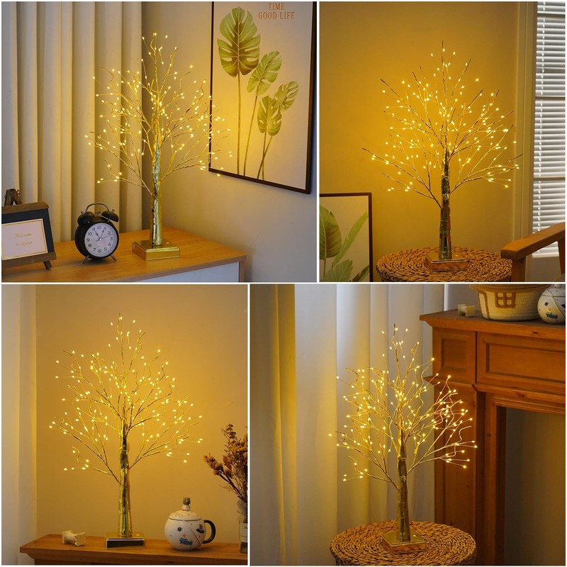 144 Artificial Tree Lamp with Timer, DIY Birch Tree with Lights, Lighted up T... gallery