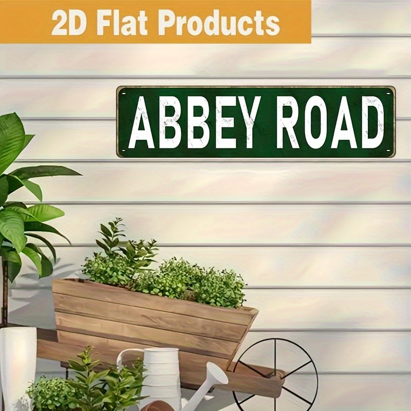 Abbey Road Vintage Street Style Metal Sign The Beatles Fan Wall Art Decoration gallery