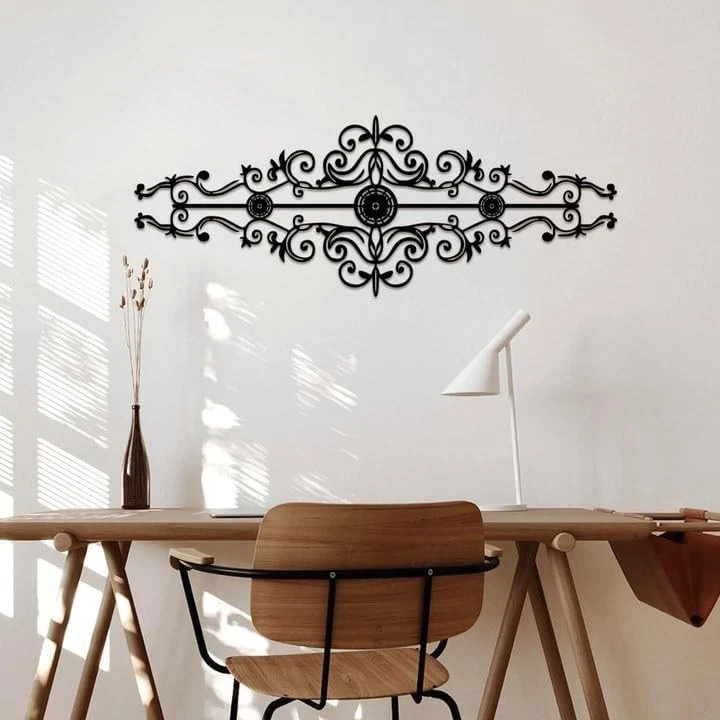Metal Scroll Wall Decor Rustic Iron Wall Medallion Small Traditional Scroll Arts gallery