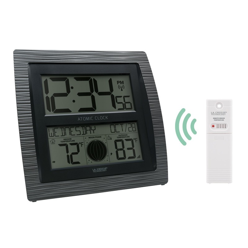 BBB86118 La Crosse Technology Curved Atomic Digital Wall Clock with TX141-BV3
