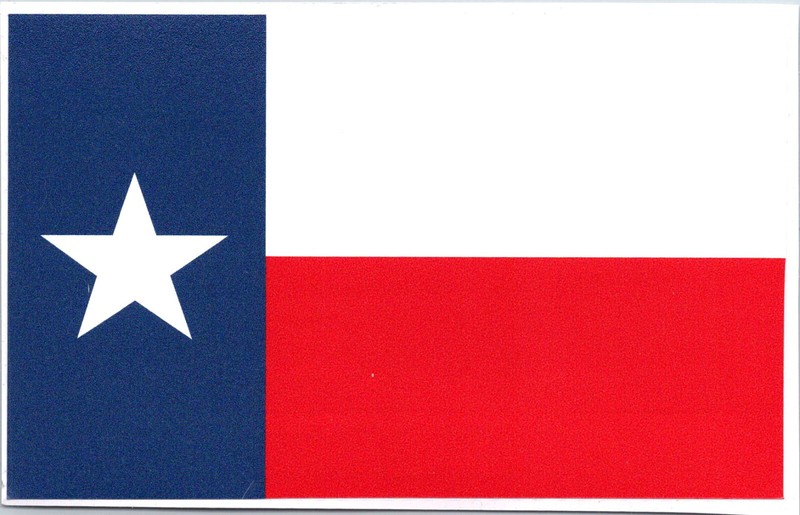 2 Texas State Flag Die Cut Vinyl Decal Sticker 10 1/2″ x 6 1/2″