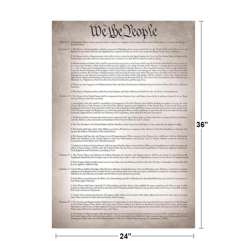 Constitution United States America US History Classroom Educational Poster 24x36 gallery