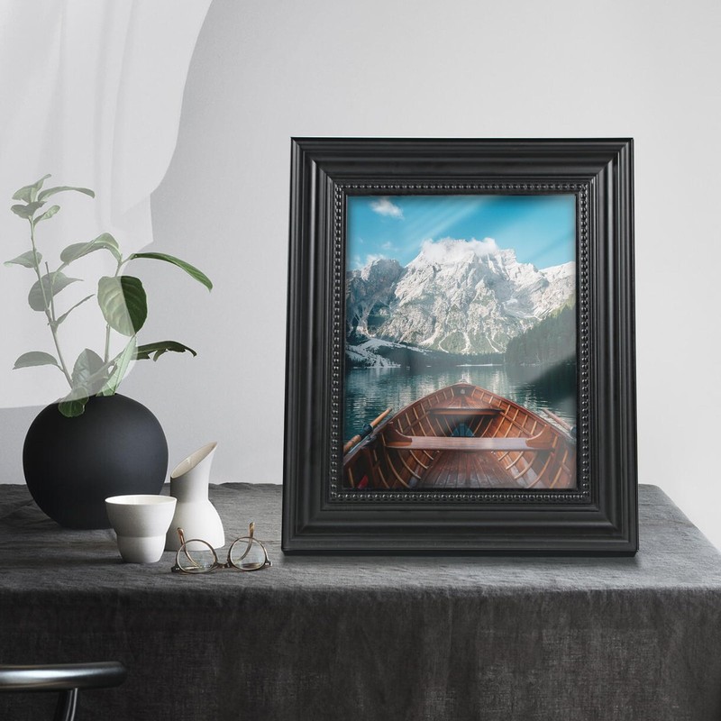 Fisnish 8x10 Picture Frame, Table Top or Wall Mount, Black, 1 Pack gallery