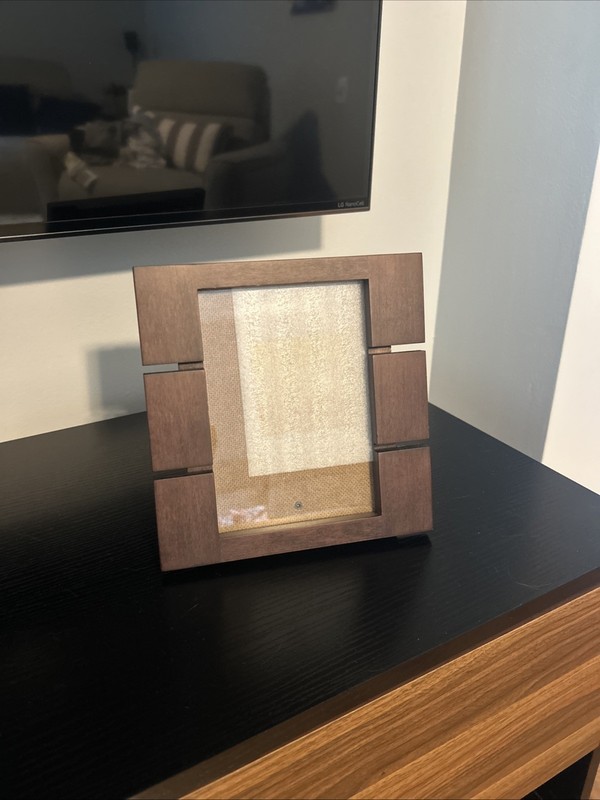 Modern Geometric Organic Picture Frame Bone Wood Inlay, fits 5x7 inch" pictures gallery