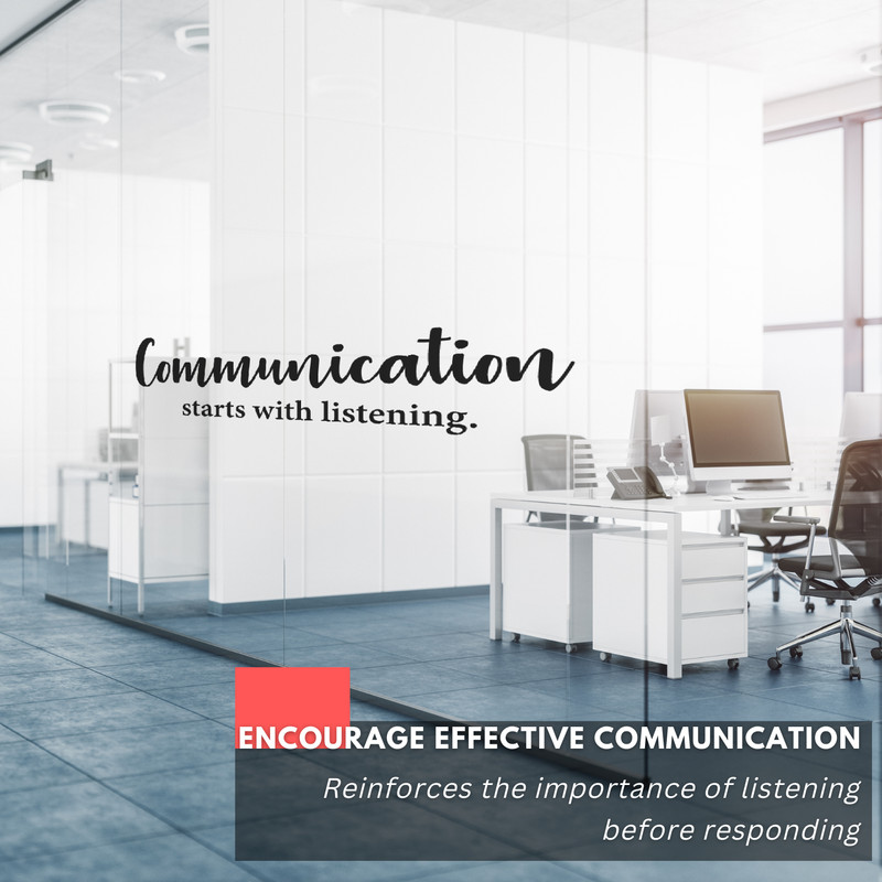 Inspirational Wall Decal - Communication Starts with Listening - Office & Home gallery