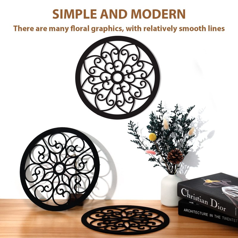 Bnesi 3 Pieces Thickened Rustic Wood Wall Decor,Farmhouse Circle Wall Decor M... gallery