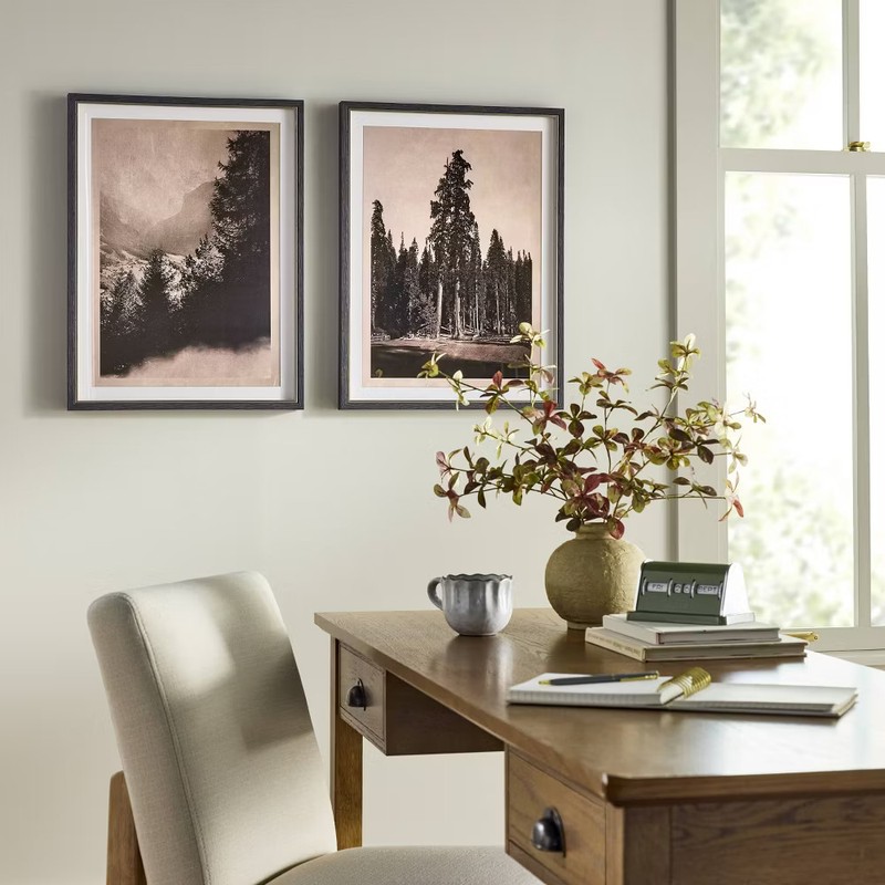 2pc 18"x24" Vertical Vintage Tree Wall Art Set - Hearth & Hand gallery