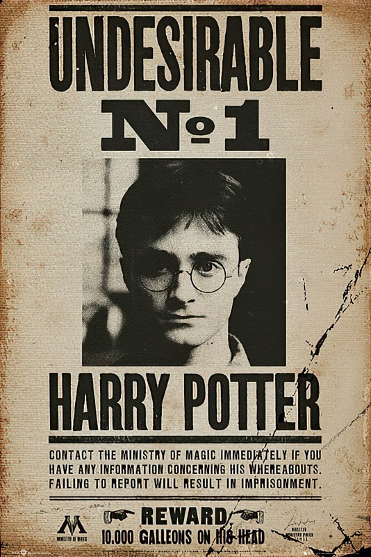 Harry Potter – Movie Poster / Print (Wanted: Undesirable No. 1) (Size: 24 X 36″)