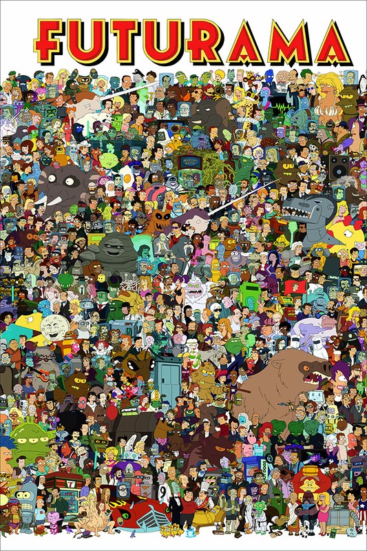 Futurama Characters Cartoon Silk New Print Wall Art Decor – POSTER 20×30