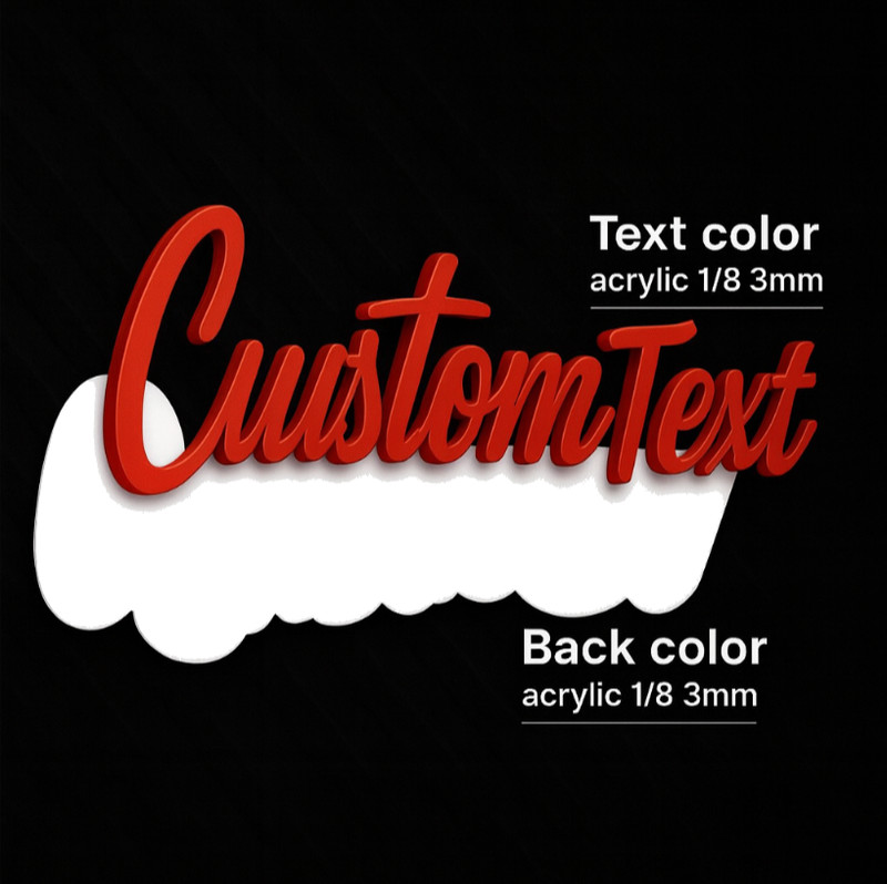 1x PUNISHER Custom Text 3D Acrylic Car Emblem Badge Multicolor Fender Decal gallery