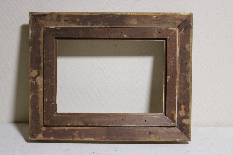 SUPERB ANTIQUE FITS 9 x 13" FRENCH BAROQUE PICTURE FRAME VICTORIAN WOOD DEEP gallery
