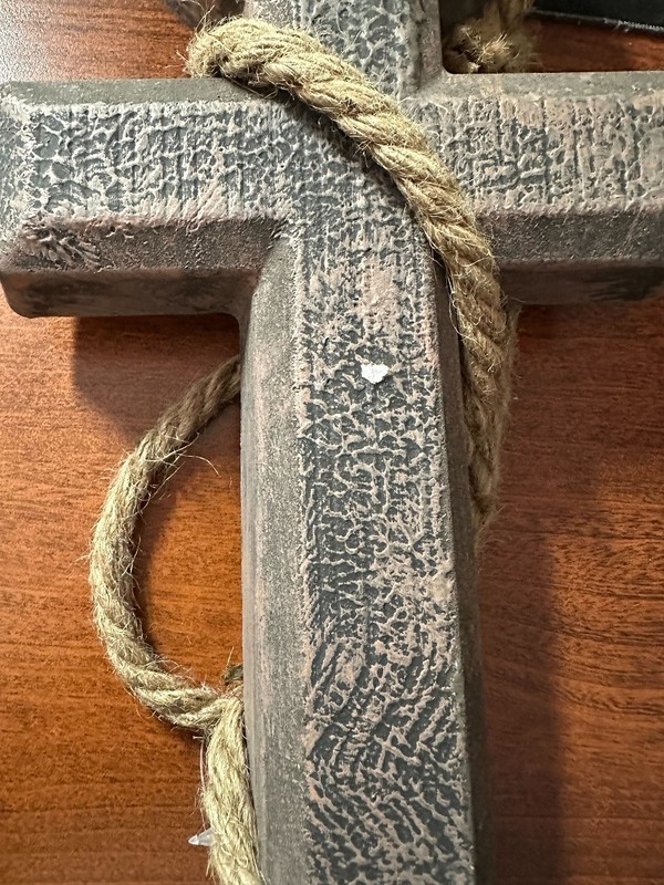 Scratch & Dent Natural Brown Finish Ship Anchor and Rope Nautical Wall Hanging gallery