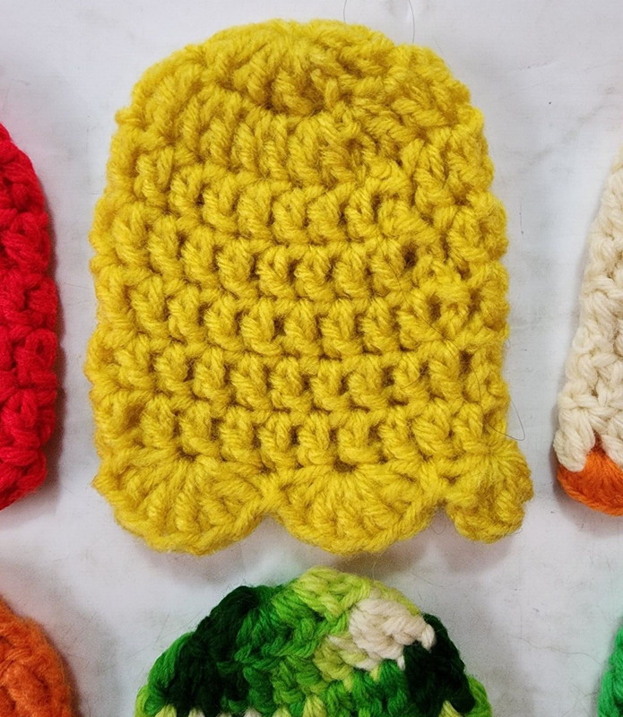 Lot of 6 Vtg Crochet Baby / Infant Beanies, Hand Warmers? Multiple Colors gallery