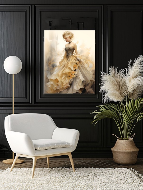 16×20 Beauty in Ivory Canvas Print Wall Art