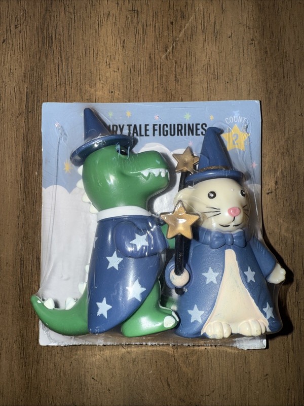 Target Bullseye Playground Fairy Tale 3” Figurines Wizard Mouse & Dragon 2 pc