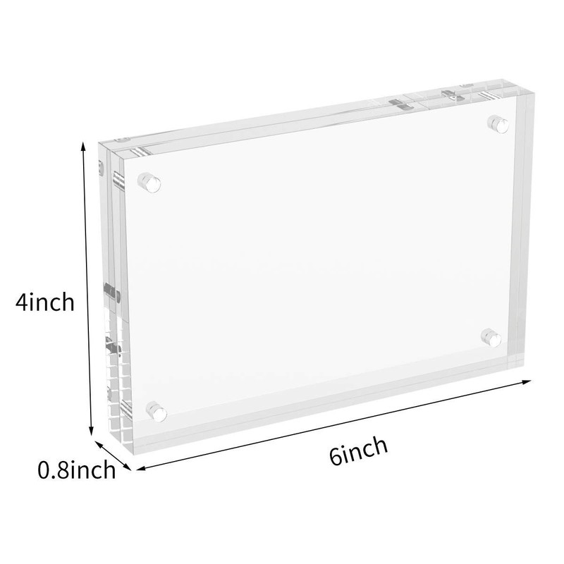 4x6 Acrylic Picture Frames 3 Pack, 20% Thicker Block, Clear Picture Frames Fr... gallery