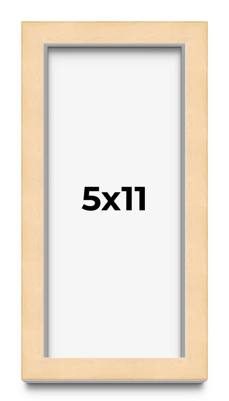 5×11 IN Shadow Box Frame Brown | 0.875 Inches Deep Real Wood Contemporary Shadow