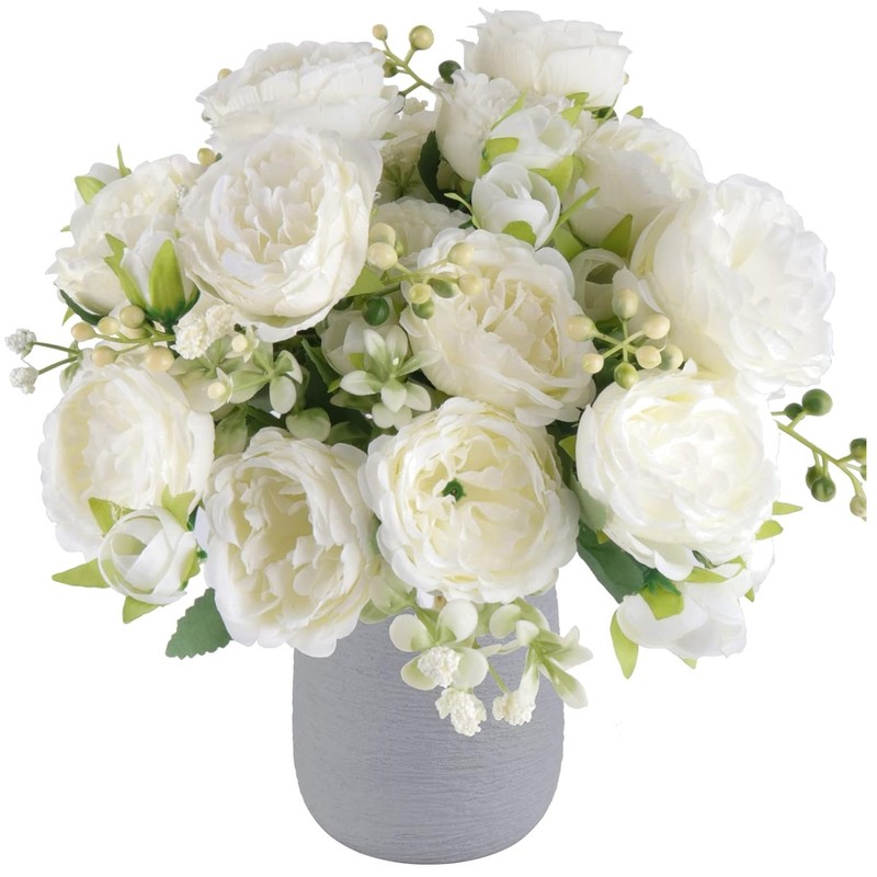 Faux Peony Flowers Bulk – Farmhouse Wedding Centerpiece
