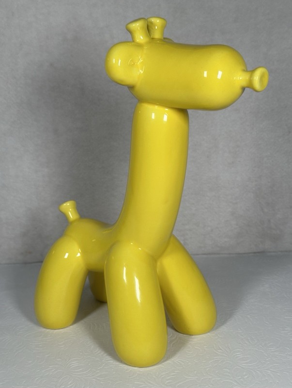 Balloon Animal Giraffe Sculpture Ceramic Decor Figurine 10” See Pics