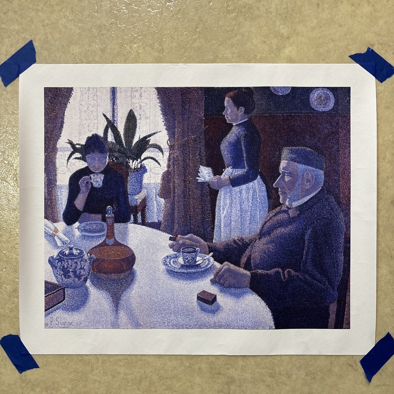Paul Signac ‘Breakfast’ ✅ Canvas Art Wall Decorative Poster ✅ 14×18 in Unframed