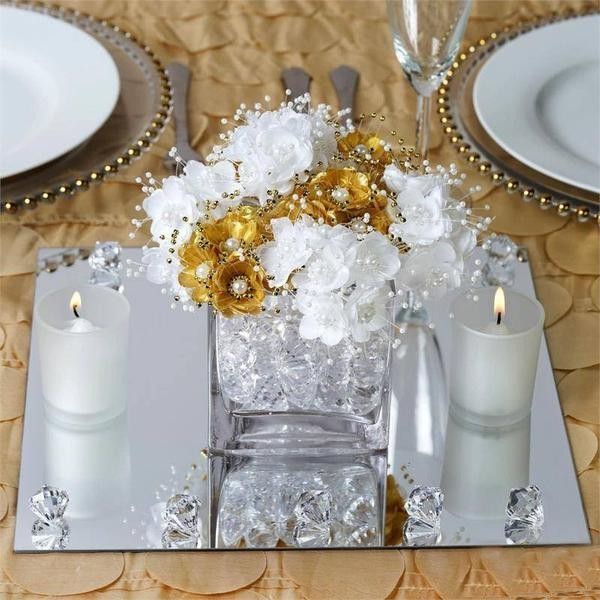 18 pcs 10″ Square MIRRORS Wedding Reception CENTERPIECES Wholesale Supplies SALE