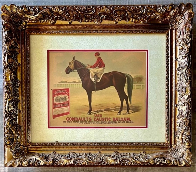Art Print, 16×20, Gombault’s Caustic Balm, 1904, Delhi, American Racehorse