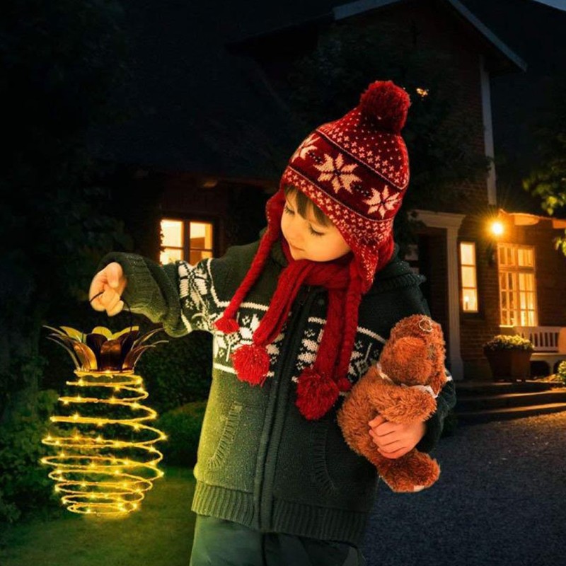 Outdoor Waterproof Garden Pineapple Solar Lights Path Lights Hanging Fairy Light gallery