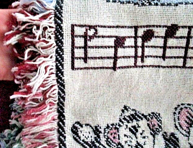 NEW 46" x 60" Easy Care "CHRISTMAS MICE" Sears Natural Cotton AFGHAN COLLECTION gallery